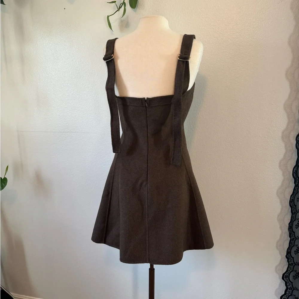 NWT Gap x Cult Gaia Brown Wool Mini Dress 12 - Picture 7 of 8